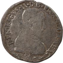 France  HENRY II - TESTON WITH NAKED HEAD, 1st TYPE 1557 L BAYONNE