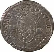 France  HENRY II - TESTON WITH NAKED HEAD, 1st TYPE 1557 L BAYONNE