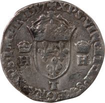 France  HENRY II - TESTON WITH NAKED HEAD, 1st TYPE 1557 T NANTES
