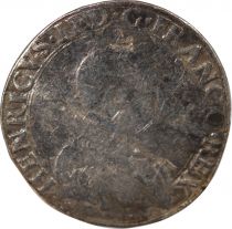 France  HENRY II - TESTON WITH NAKED HEAD, 1st TYPE 1558 B ROUEN
