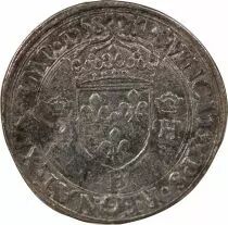 France  HENRY II - TESTON WITH NAKED HEAD, 1st TYPE 1558 B ROUEN