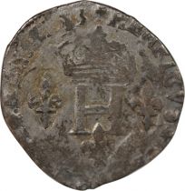 France  HENRY III - DOUBLE SOL PARISIS, 2nd TYPE 1582 R VILLENEUVE-LES-AVIGNON