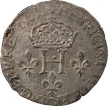 France  HENRY III - DOUBLE SOL PARISIS, 2nd TYPE 1585 D LYON