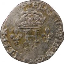 France  HENRY III - DOUBLE SOL PARISIS, 2nd TYPE N MONTPELLIER