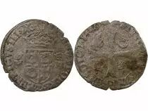 France  HENRY III - DOUZAIN OF THE DAUPHINE WITH TWO CROWNED H 1576