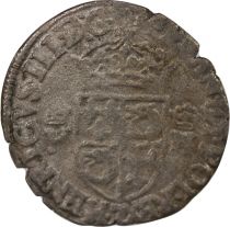 France  HENRY III - DOUZAIN OF THE DAUPHINE WITH TWO CROWNED H 1576