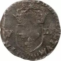 France  HENRY III - ? ECU, CROSS ON OBSERVE, 9 RENNES