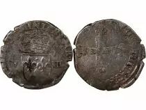 France  HENRY III - ? ECU, CROSS ON OBSERVE NANTES