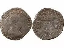 France  HENRY III - TESTON WITH COLlARETTE, 4th TYPE 1575 T NANTES