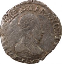 France  HENRY III - TESTON WITH COLlARETTE, 4th TYPE 1575 T NANTES