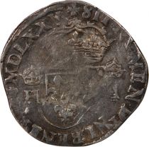 France  HENRY III - TESTON WITH MILLSTONE COLLAR, 3rd TYPE 1575 T NANTES