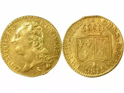 France  Louis XVI - Gold Louis, with Bare Head - 1785 A Paris