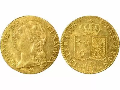 France  Louis XVI - Gold Louis, with Bare Head - 1787 I Limoges
