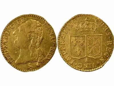 France  Louis XVI - Gold Louis, with Bare Head - 1788 A Paris