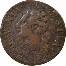 France  Louis XVI - Liard, with Shield- 1789 T Nantes