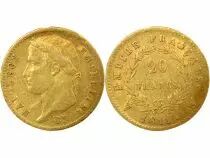 France  Napoleon I - 20 Gold Francs, Empire - 1811 W Lille