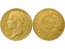 France  Napoleon I - 40 Gold Francs, Laureate Head, Empire - 1812 A Paris