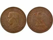 France  Napoleon III - 10 Cents 1854 D Lyon