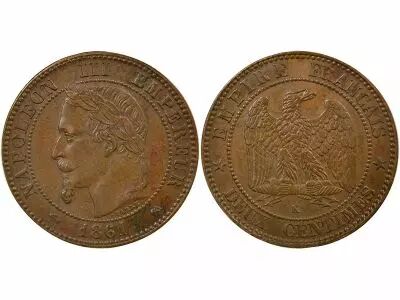 France  Napol�on III - 2 Cents 1861 K Bordeaux