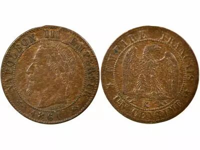 France  Napoleon III - Centime, Laureate Head - 1861 K Bordeaux