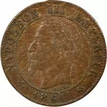 France  Napoleon III - Centime, Laureate Head - 1861 K Bordeaux