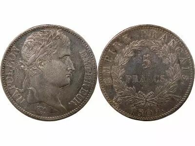 France  Napoleon Ist - 5 Silver Francs - 1809 A Paris