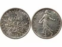 France  Semeuse - 5 Francs Argent - 1969 Paris