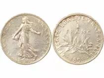 France  Sower - 1 Silver Franc - 1899 Paris