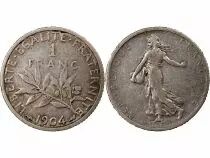 France  Sower - 1 Silver Franc - 1904 Paris