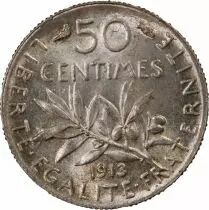 France  Sower - 50 Silver Centimes - 1913 Paris