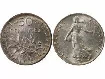 France  Sower - 50 Silver Centimes - 1917 Paris