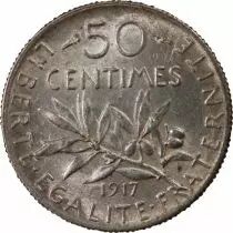 France  Sower - 50 Silver Centimes - 1917 Paris