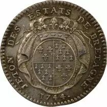 France  States of Brittany, Louis XV ? Silver Token - 1744 Rennes