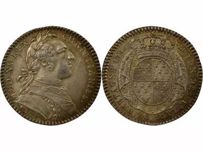 France  States of Brittany, Louis XV ? Silver Token - 1746 Rennes