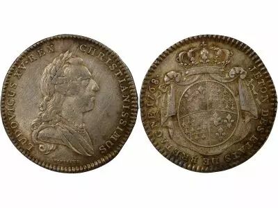 France  States of Brittany, Louis XV ? Silver Token - 1768 Rennes