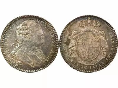 France  States of Brittany, Louis XVI ? Silver Token - 1780 Rennes