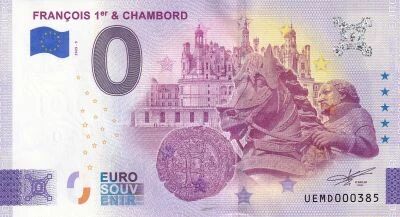 France 0 Euro Souvenir - Fran�ois Ie et Chambord - 2025
