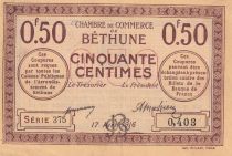 France 0.25 cents - Chamber of Commerce of Béthune - 17-04-1916 - Serial 375