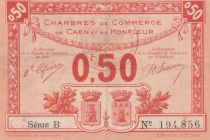 France 0.5 franc - Chambre de Commerce de Caen et Honfleur - 1920 - Série B