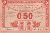 France 0.5 franc - Chambre de Commerce de Caen et Honfleur - 1920 - S&eacute;rie B