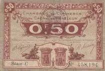 France 0.5 franc - Chambre de Commerce de Caen et Honfleur - 1920 - S&eacute;rie C