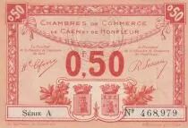 France 0.5 Franc - Honfleur and Caen Chamber of Commerce - 1920 - Serial A