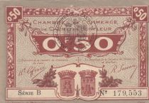 France 0.5 Franc - Honfleur and Caen Chamber of Commerce - 1920- Serial B