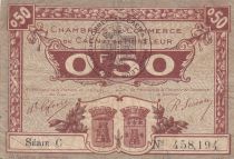 France 0.5 Franc - Honfleur and Caen Chamber of Commerce - 1920- Serial C