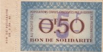 France 0.50 Franc averstamp 5 Franc  Bon de Solidarité - WWII - 1941-1942 - AU