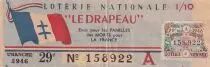 France 1/10 Loterie Nationale - \ Le drapeau\  - 1946 - TTB