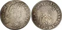 France 1/12 Ecu - Louis XIV - A la mèche longue - 1651 N Montpellier - Silver