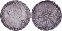 France 1/2 Ecu Louis XIV with double crowned L in cruciform - 1704 D - Lyon