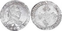 France 1/2 Franc, Henri III  Col Fraisé - 1586 A Paris - Argent - TTB