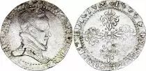 France 1/2 Franc, Henri III  Col Plat - 1579 H La Rochelle - Silver - VF
